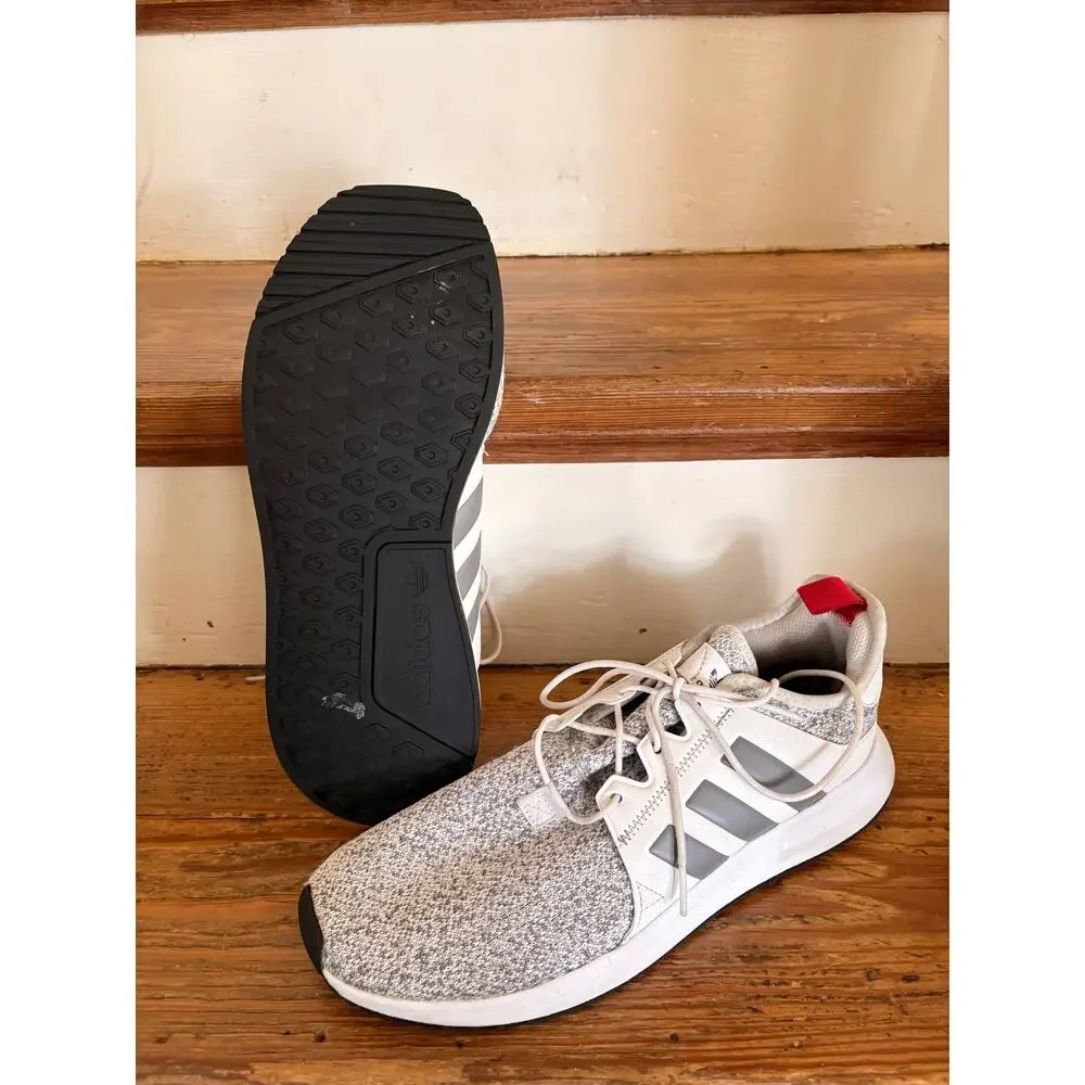adidas X_ PLR Knit White & Grey Shoes sz 10.5